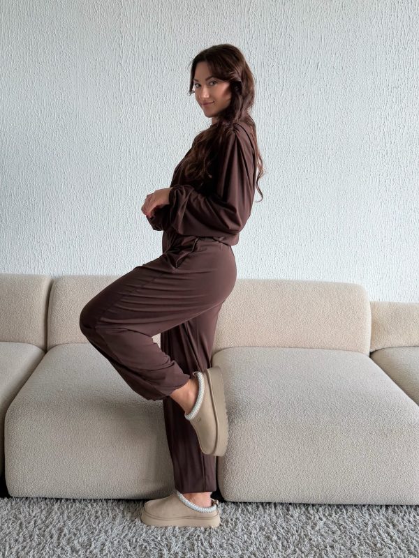 Lekki Komplet Layla czekolada