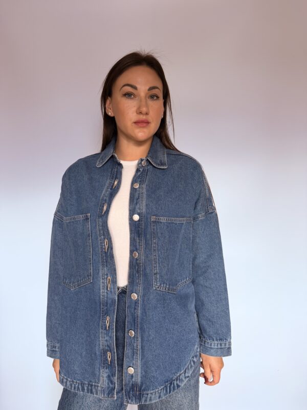 Koszula denim CLARA ciemny niebieski